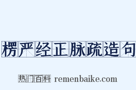 楞严经正脉疏造句是什么意思的图片